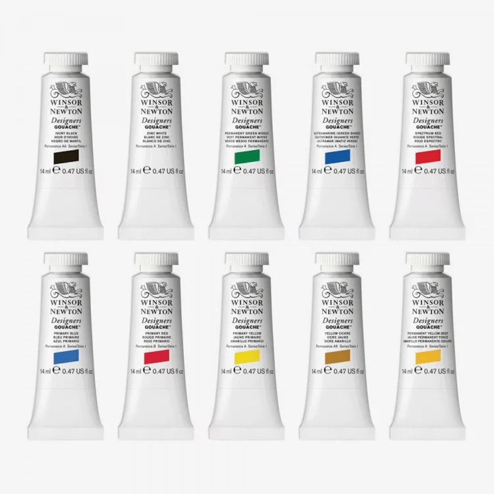 Winsor & Newton Designer's Gouache festékkészlet, 10x14 ml