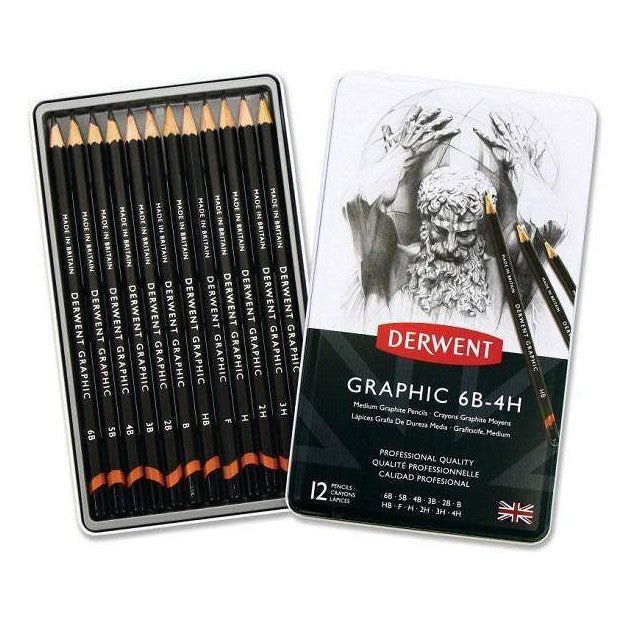 Derwent grafitceruza készlet 12 db-os, közepes