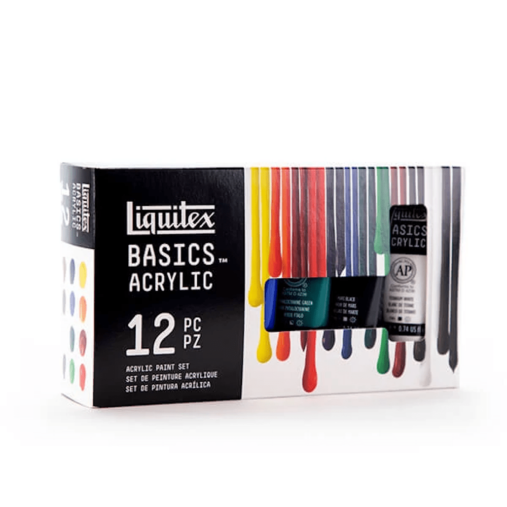 Liquitex Basics akrilfesték készlet, 12x22 ml