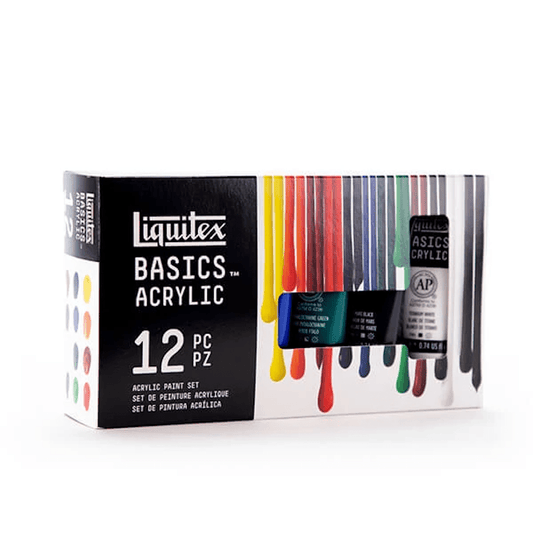Liquitex Basics akrilfesték készlet, 12x22 ml