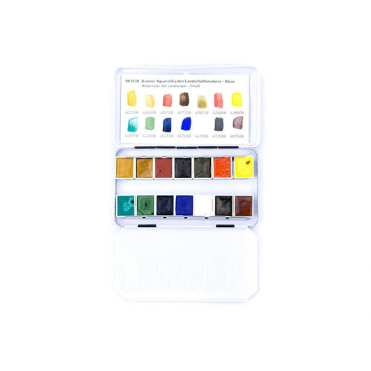 Kremer Landscape Akvarell Paletta
