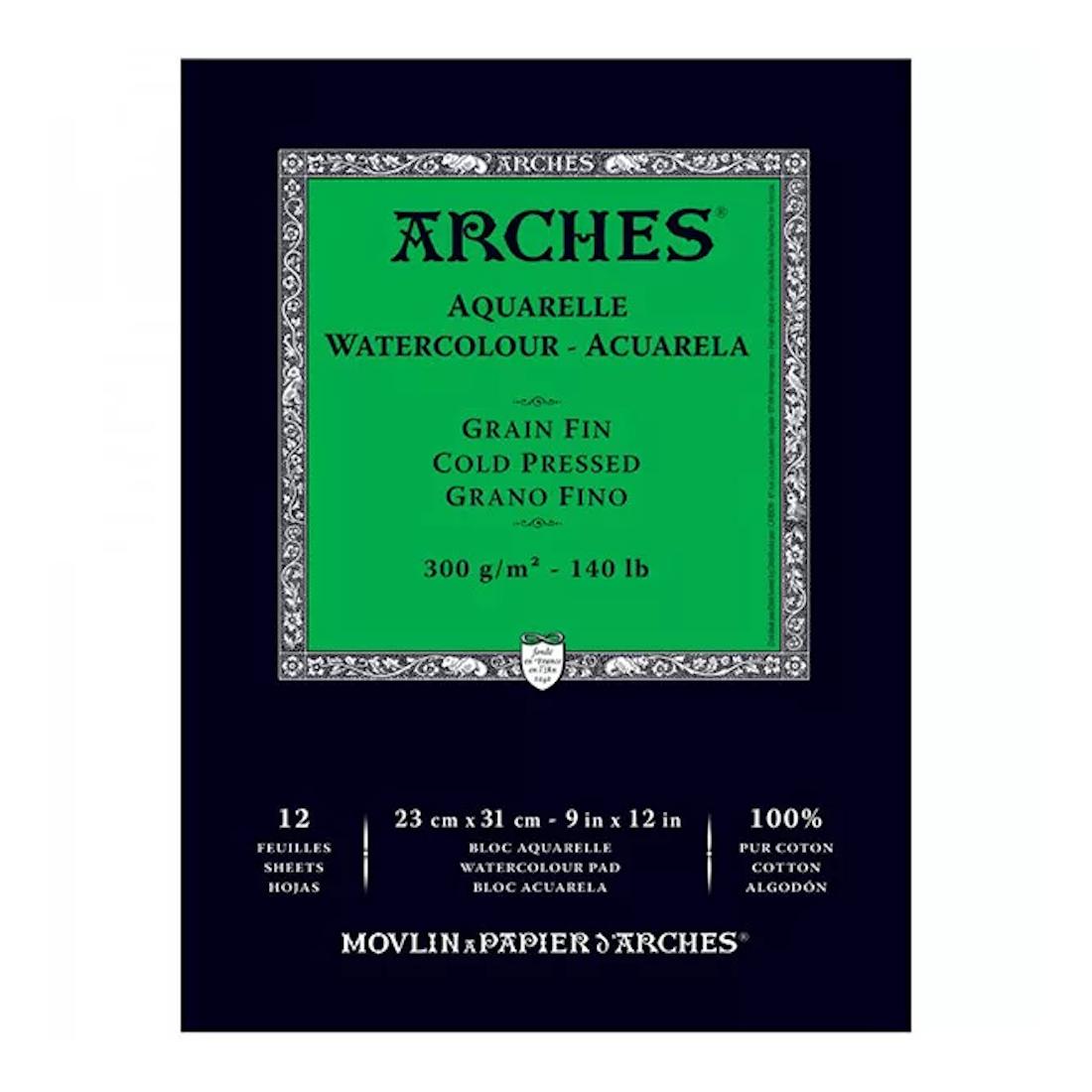 ARCHES akvarell papír tömb - hidegen préselt