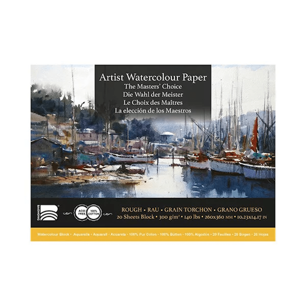 Baohong 100% pamut akvarell papír tömb - érdes