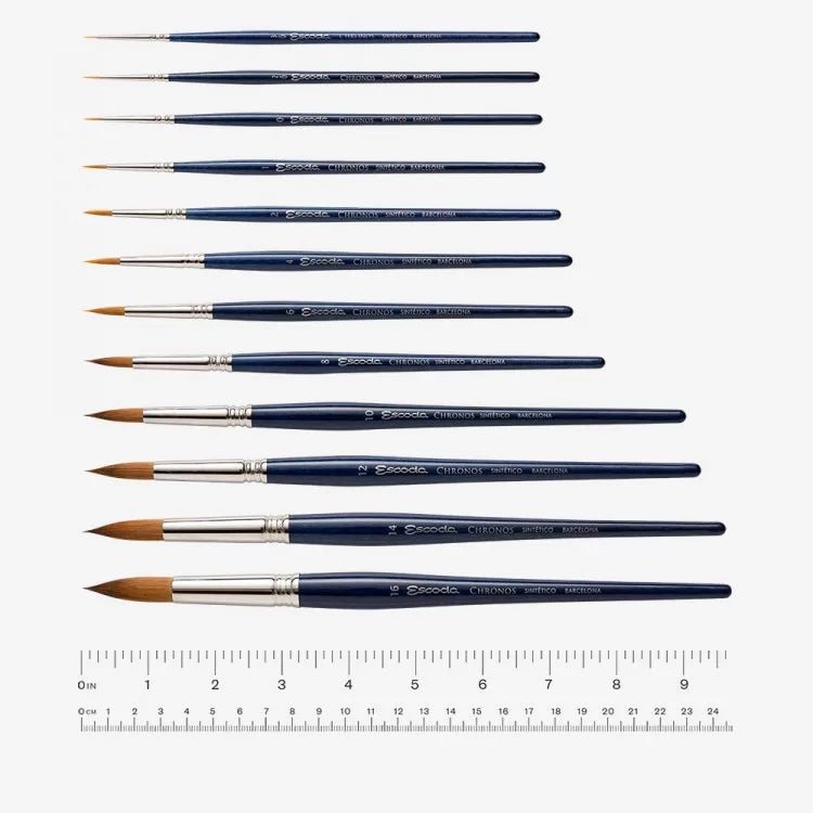Escoda Chronos szintetikus és természetes szőrű ecset - kerek, hegyes