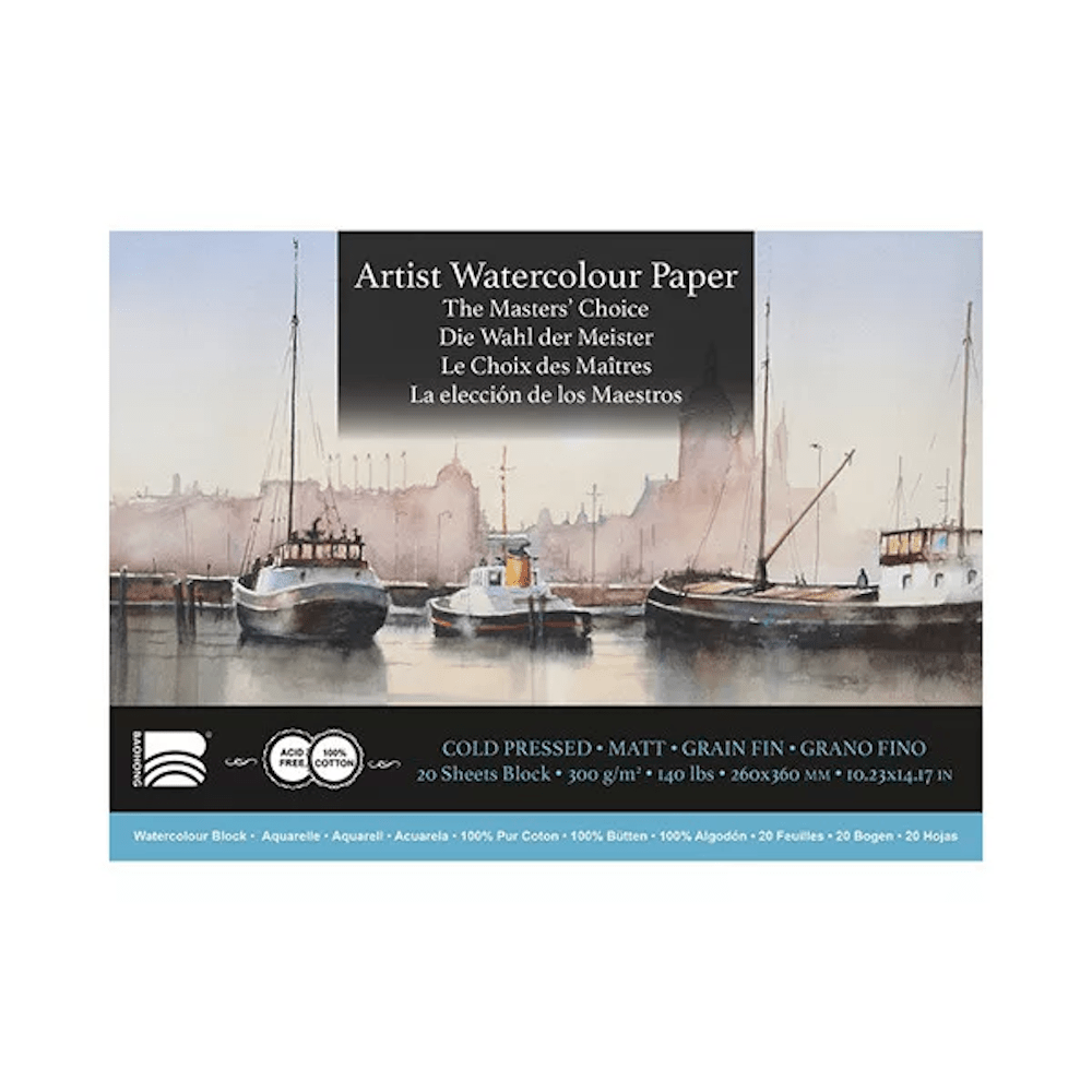 Baohong 100% pamut akvarell papír tömb - hidegen préselt