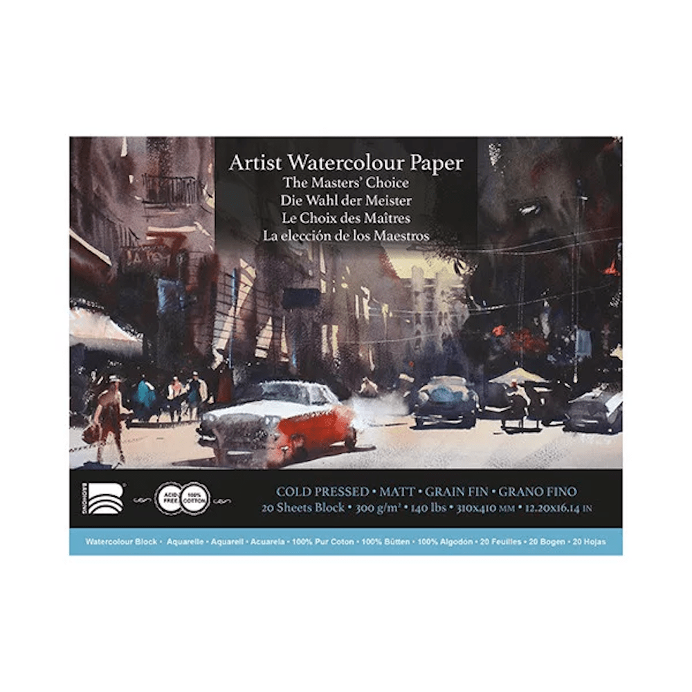 Baohong 100% pamut akvarell papír tömb - hidegen préselt