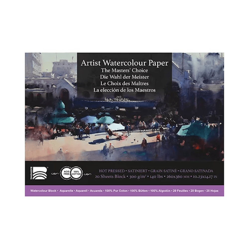 Baohong 100% pamut akvarell papír tömb - melegen préselt