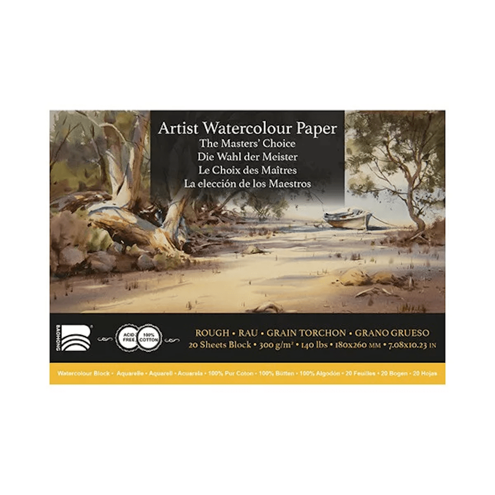 Baohong 100% pamut akvarell papír tömb - érdes