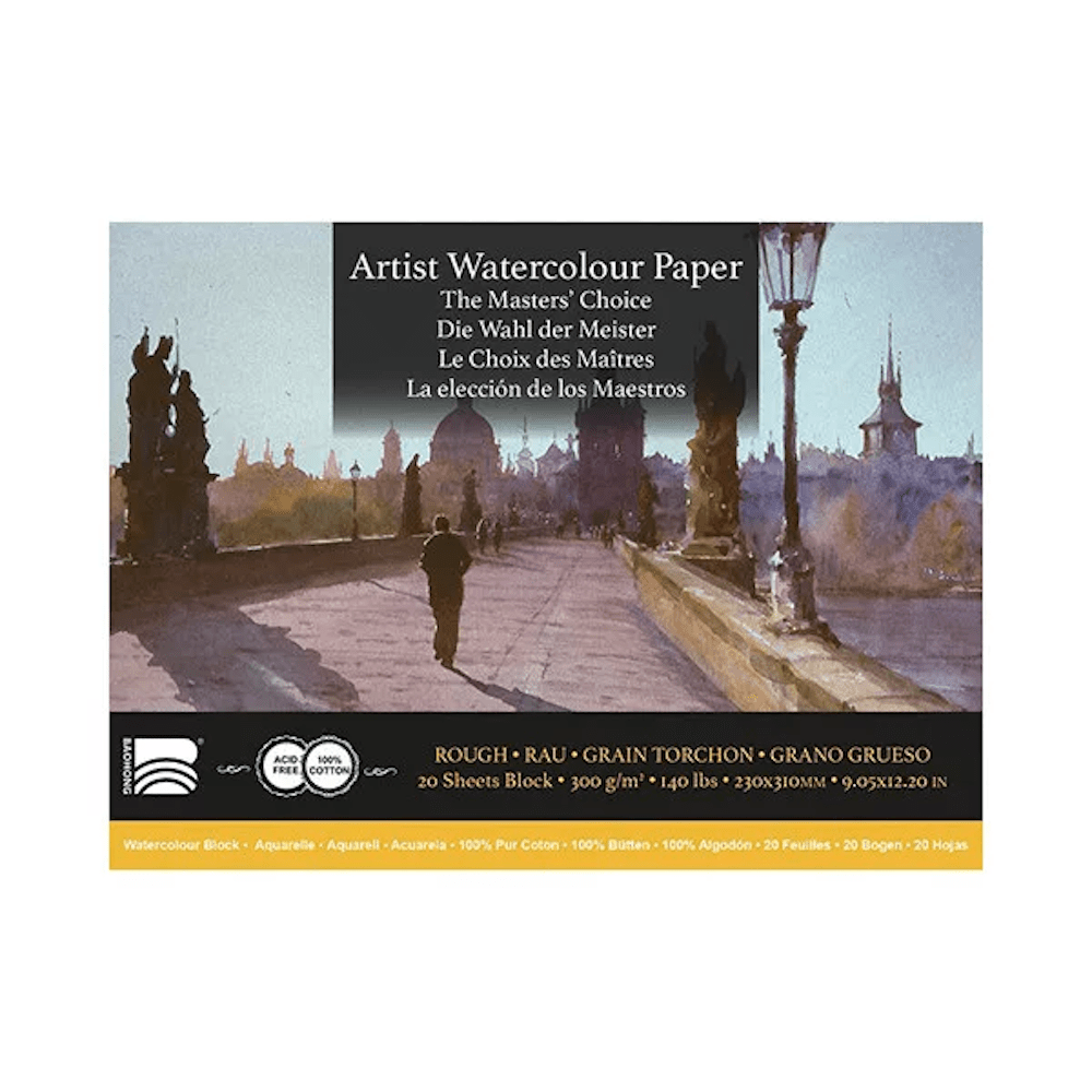 Baohong 100% pamut akvarell papír tömb - érdes