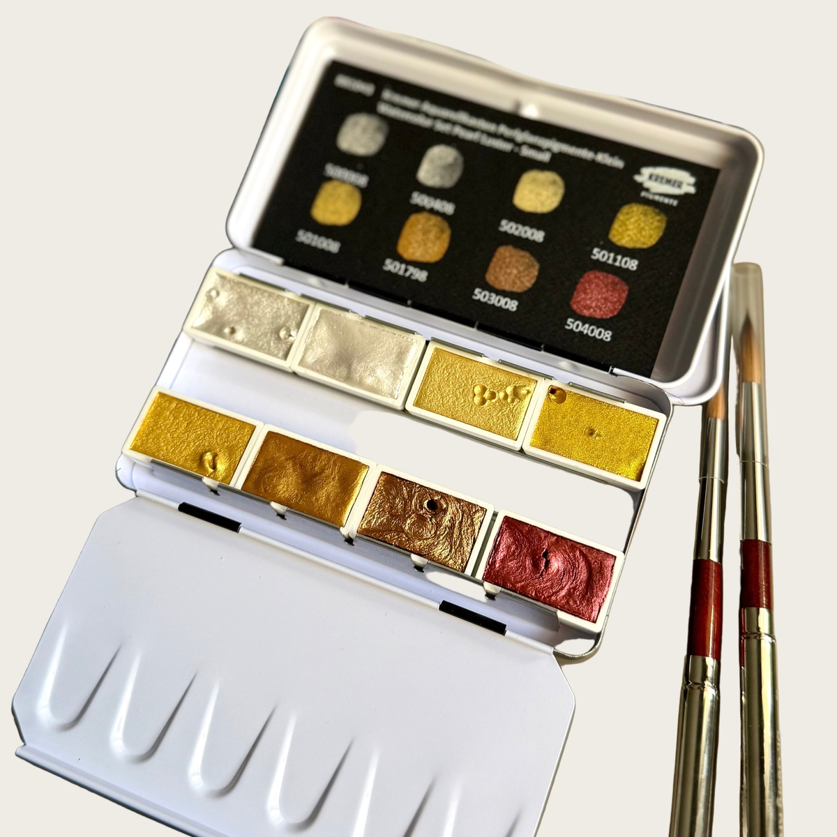 Kremer Pearl Luster Akvarell Paletta