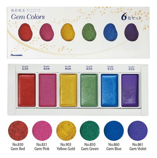 Kuretake Gansai Tambi Gem Colors akvarell festék készlet