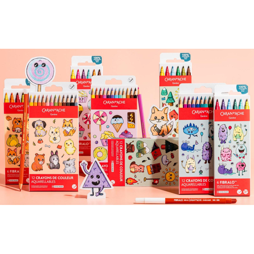 Caran d'Ache Swisscolour Kawaii akvarell ceruza szett - Cukorkavilág