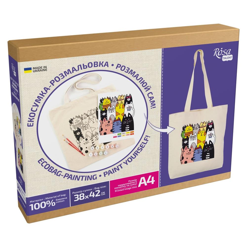 ROSA Talent Vászontáska festőkészlet - macskák