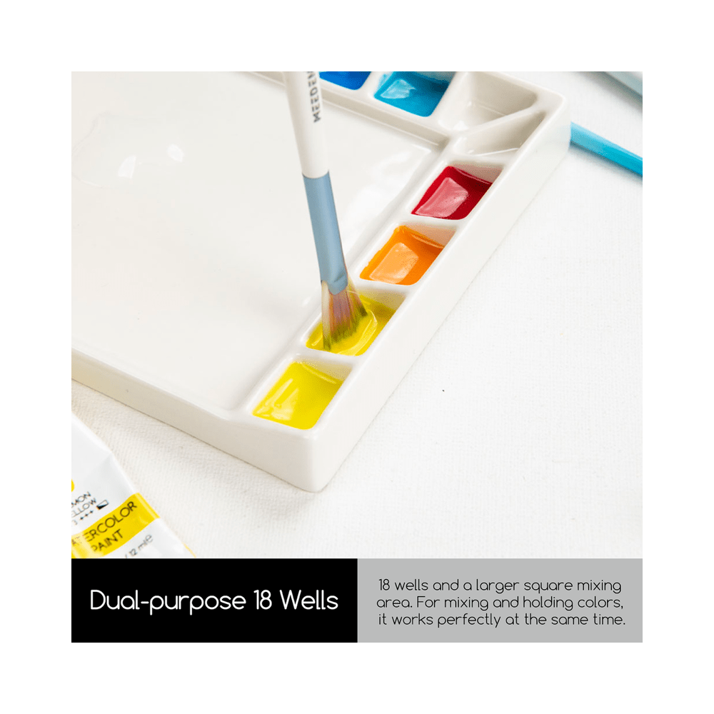 Meeden porcelán paletta, 18 rekesz, 14x20 cm