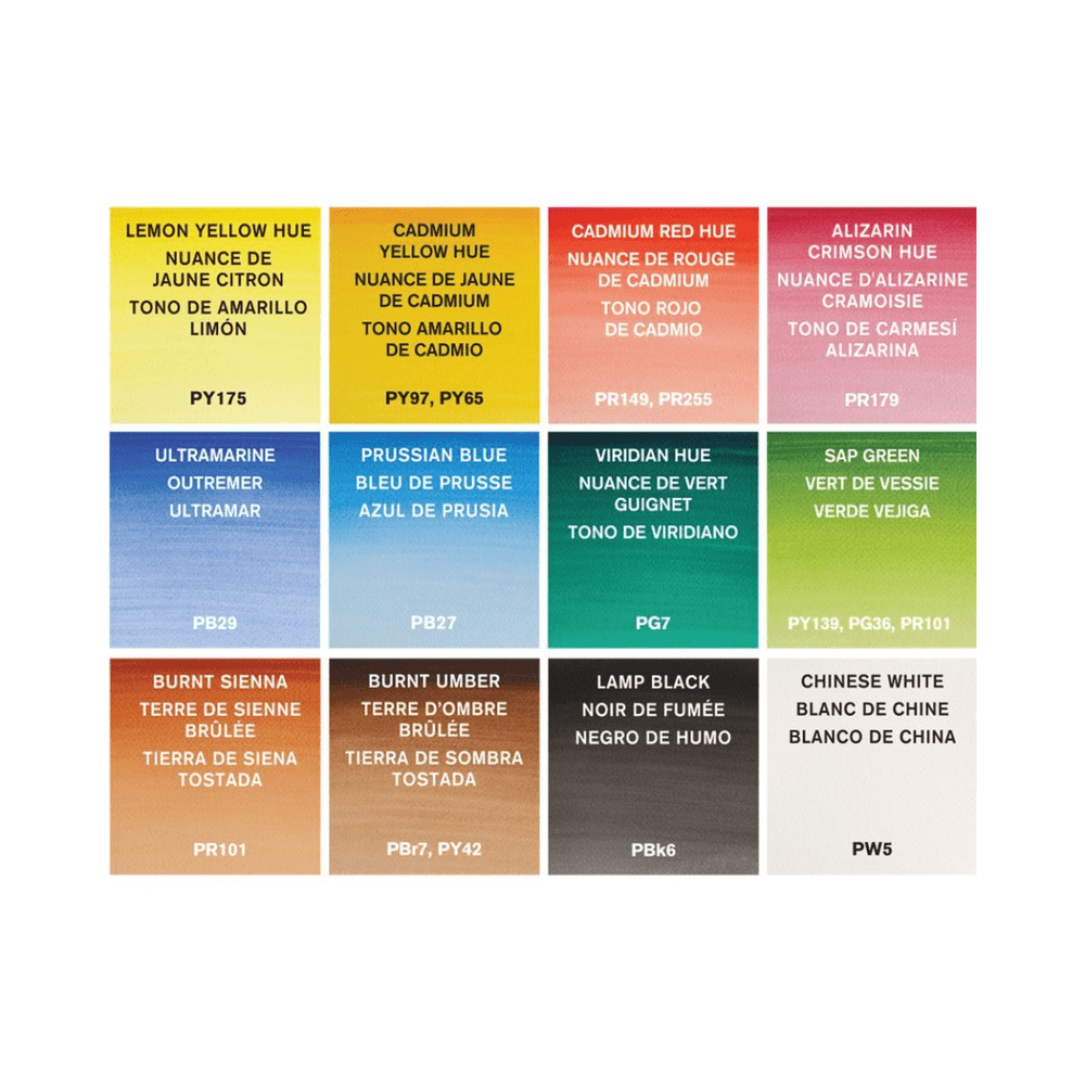 Winsor & Newton Cotman akvarellfesték, 12 db, ecsettel