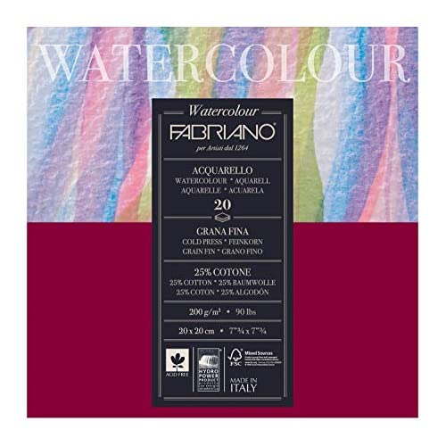 Fabriano Watercolour akvarell tömb 200 g/m² - több méretben