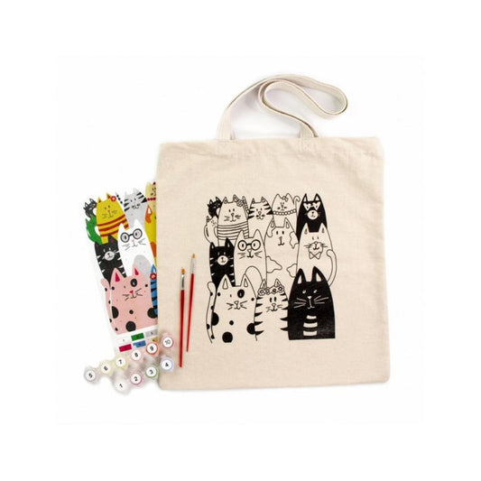 ROSA Talent Vászontáska festőkészlet - macskák