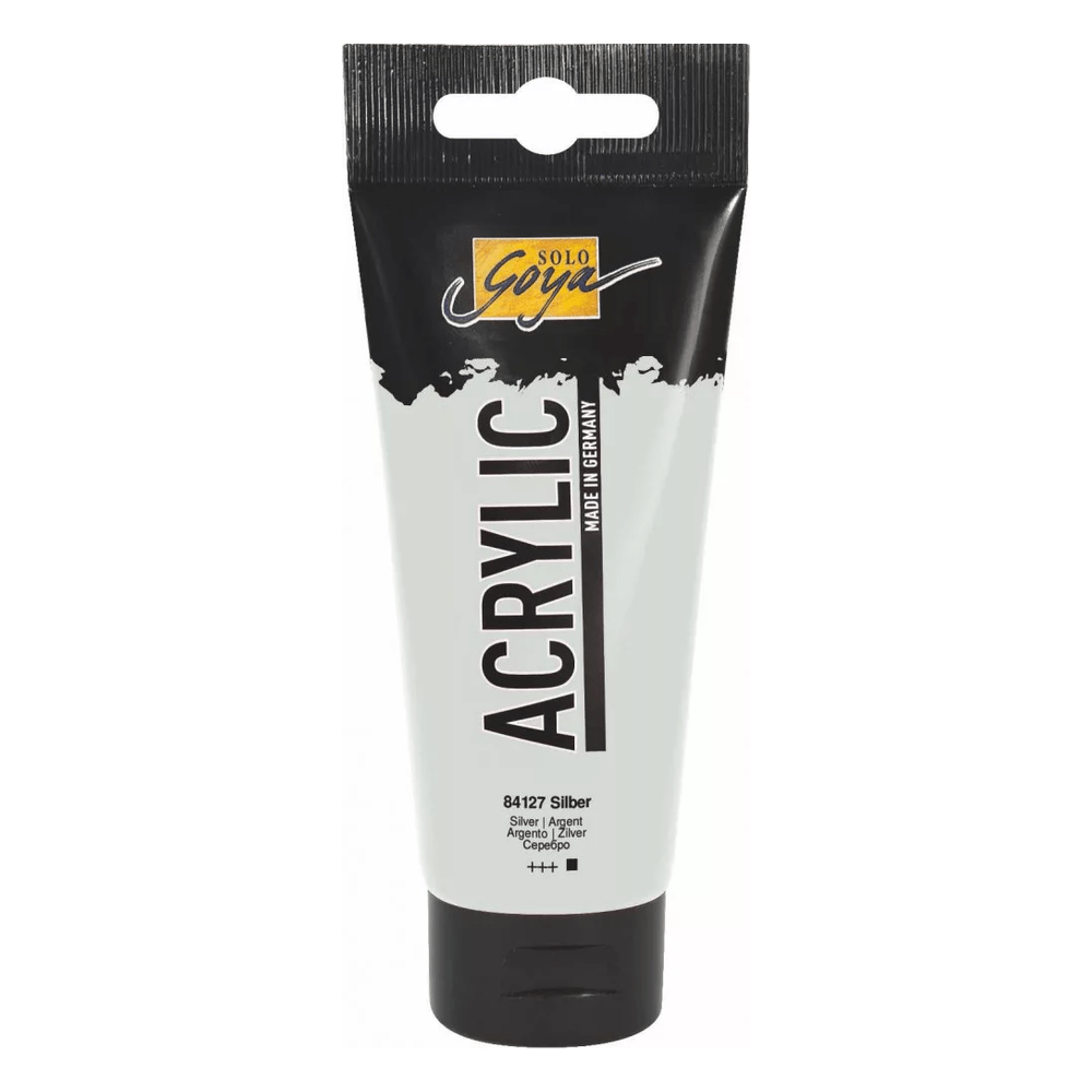 Kreul Solo Goya akrilfesték, tubusos, 100 ml - ezüst metál