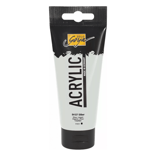 Kreul Solo Goya akrilfesték, tubusos, 100 ml - ezüst metál