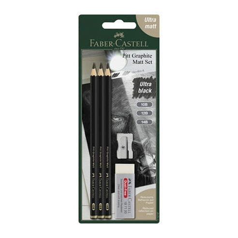Faber-Castell Pitt Graphite Matt ceruzakészlet, 10B, 12B, 14B