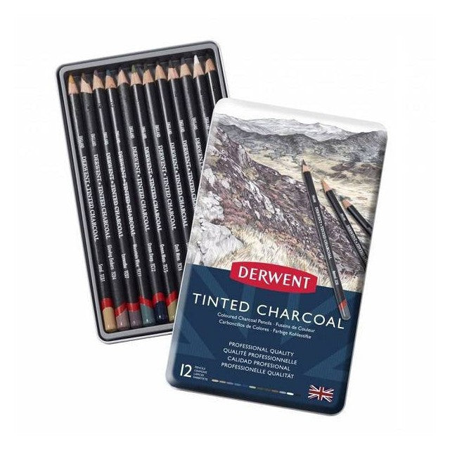 Derwent színezett szénceruza készlet, 12 db-os