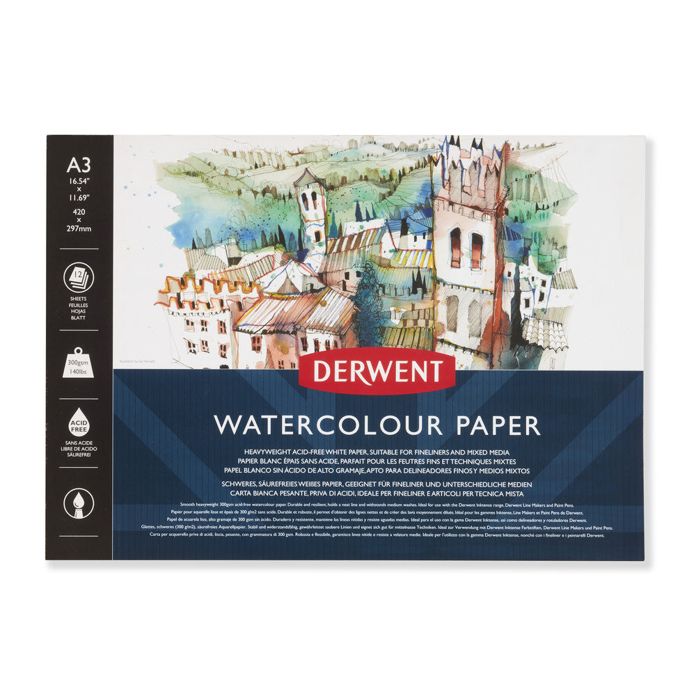 Derwent akvarelltömb, 300g-os, többféle méretben