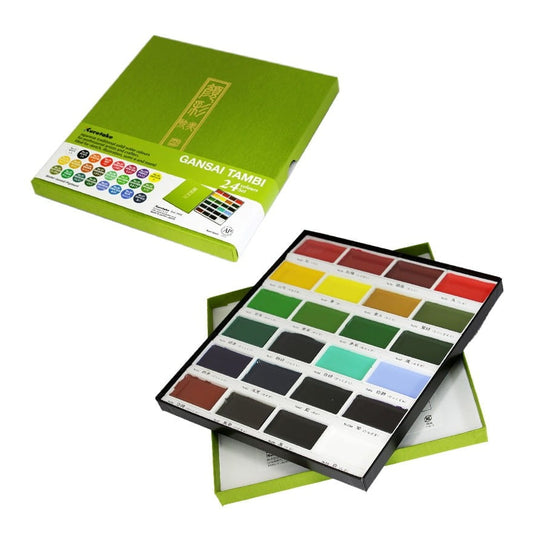 Kuretake Gansai Tambi akvarell festék készlet, 24 szín