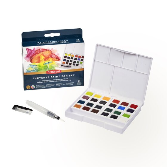Derwent Inktense akvarellfesték készlet, szilkés, 24 db-os
