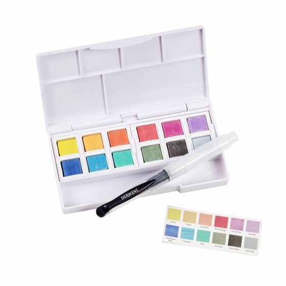Derwent Pasztell akvarellfesték készlet, 12 db