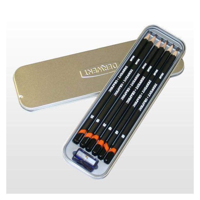 Derwent grafitceruza készlet, 6 db-os, fémdobozos