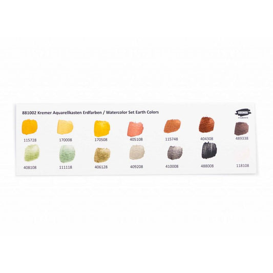 Kremer Earth Colors Akvarell Paletta