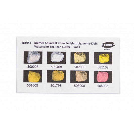 Kremer Pearl Luster Akvarell Paletta