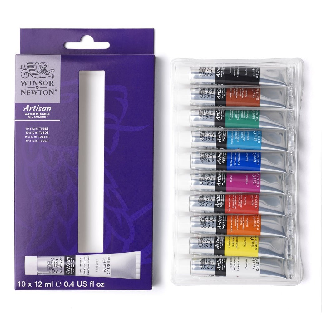 Winsor & Newton Artisan vízzel hígítható olajfesték készlet - 10x12 ml