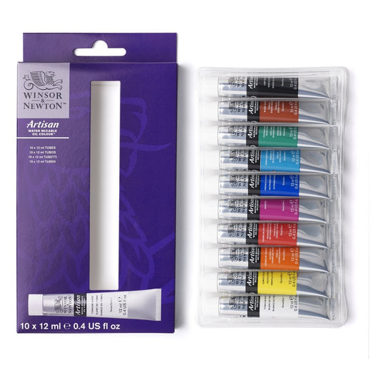 Winsor & Newton Artisan vízzel hígítható olajfesték készlet - 10x12 ml