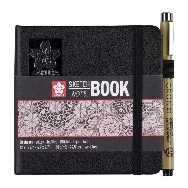 Sakura Sketch/Notebook vázlatfüzet - 140g/m² - 12x12cm
