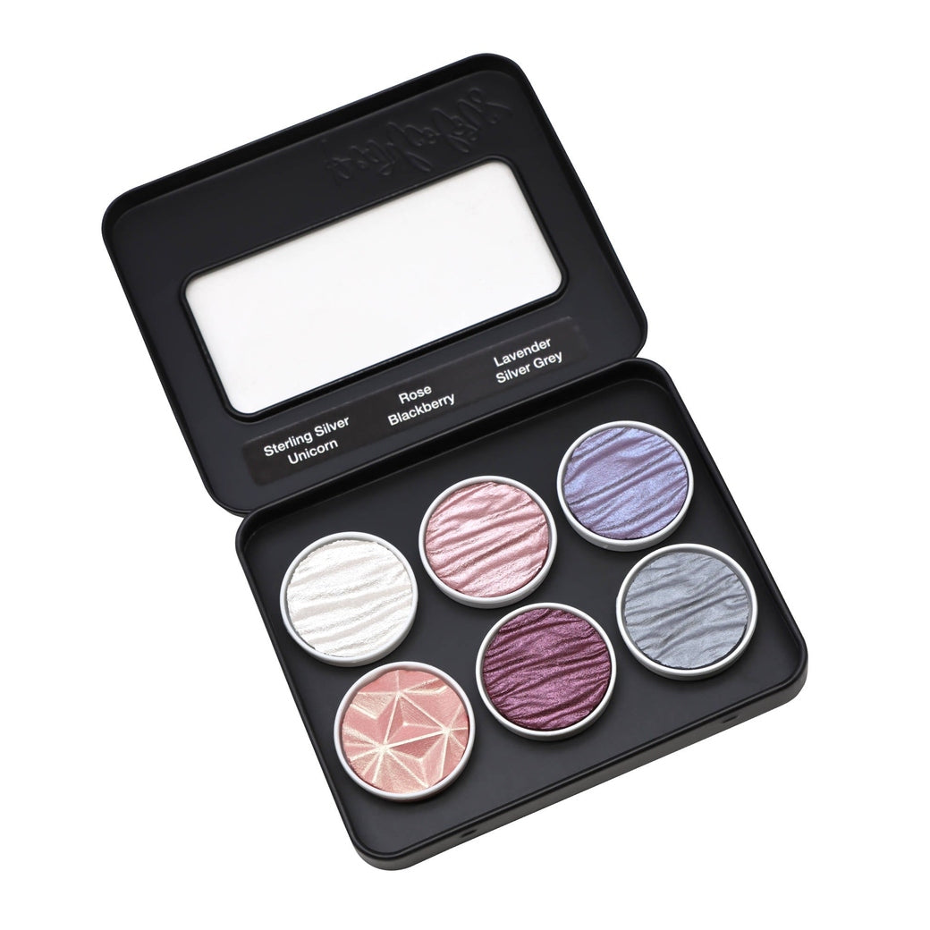 Coliro Pearlcolor Fairytale - 6 db-os akvarellfesték készlet fémdobozban