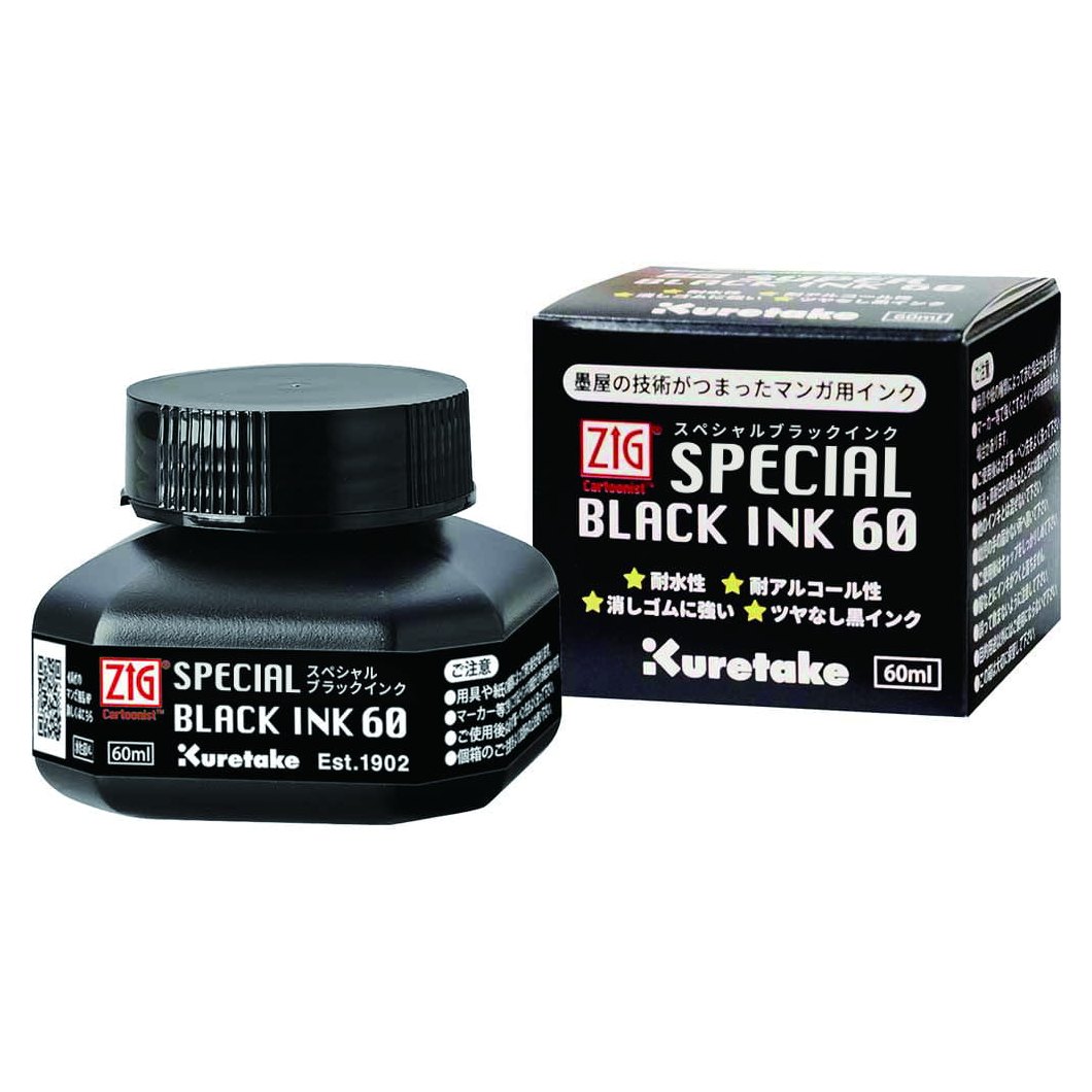Kuretake Special Black Ink - fekete, 60 ml