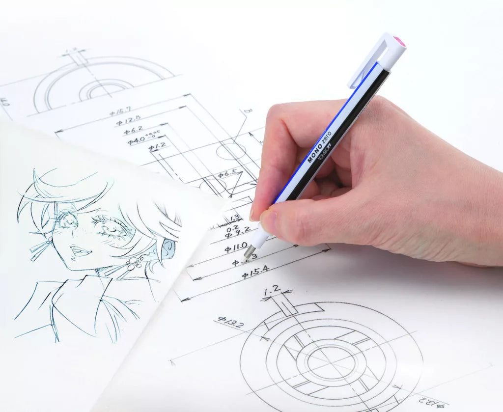 Tombow Mono Zero precíziós radír kör alakú töltettel, utántöltővel