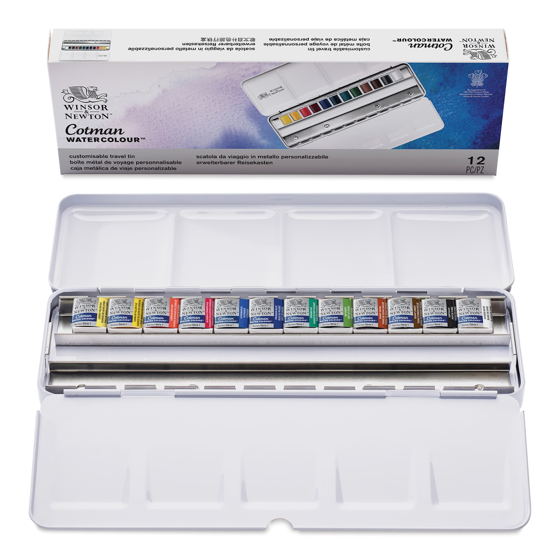 Winsor & Newton Cotman akvarellfesték készlet, 12x1/2 szilke