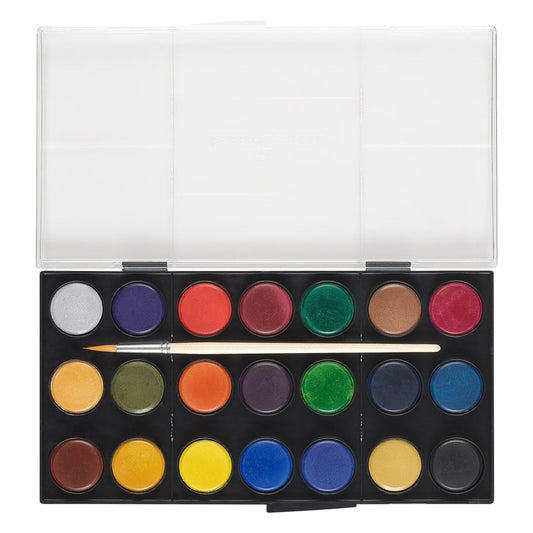 Faber-Castell vízfesték szett, 1 db ecset, 30 mm-es korongokkal