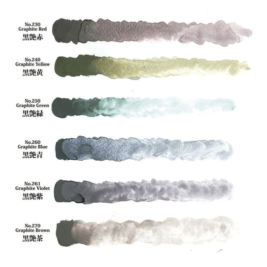 Kuretake Gansai Tambi akvarell festék készlet - 6 szín, grafit árnyalatok