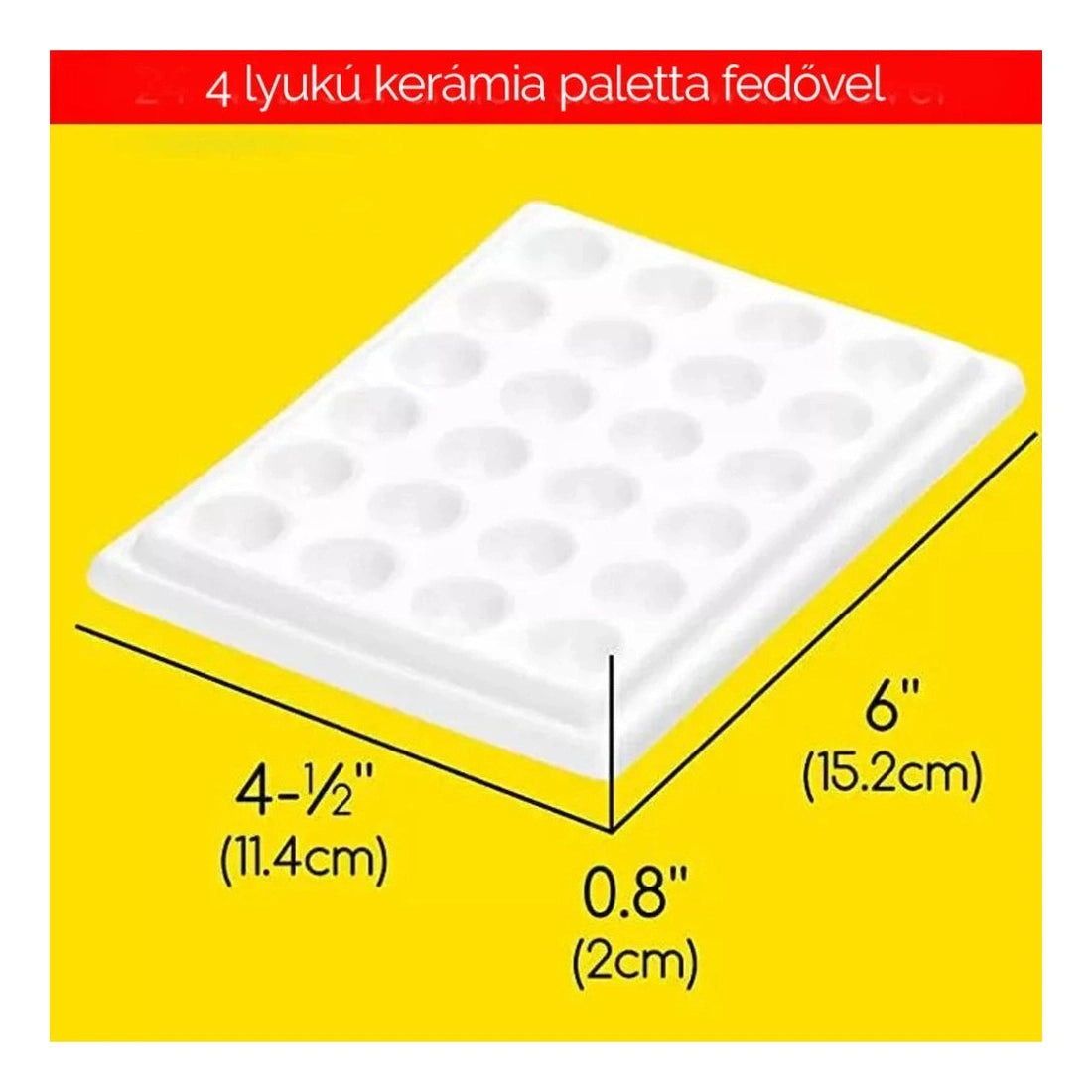 Meeden porcelán színkeverő paletta fedéllel