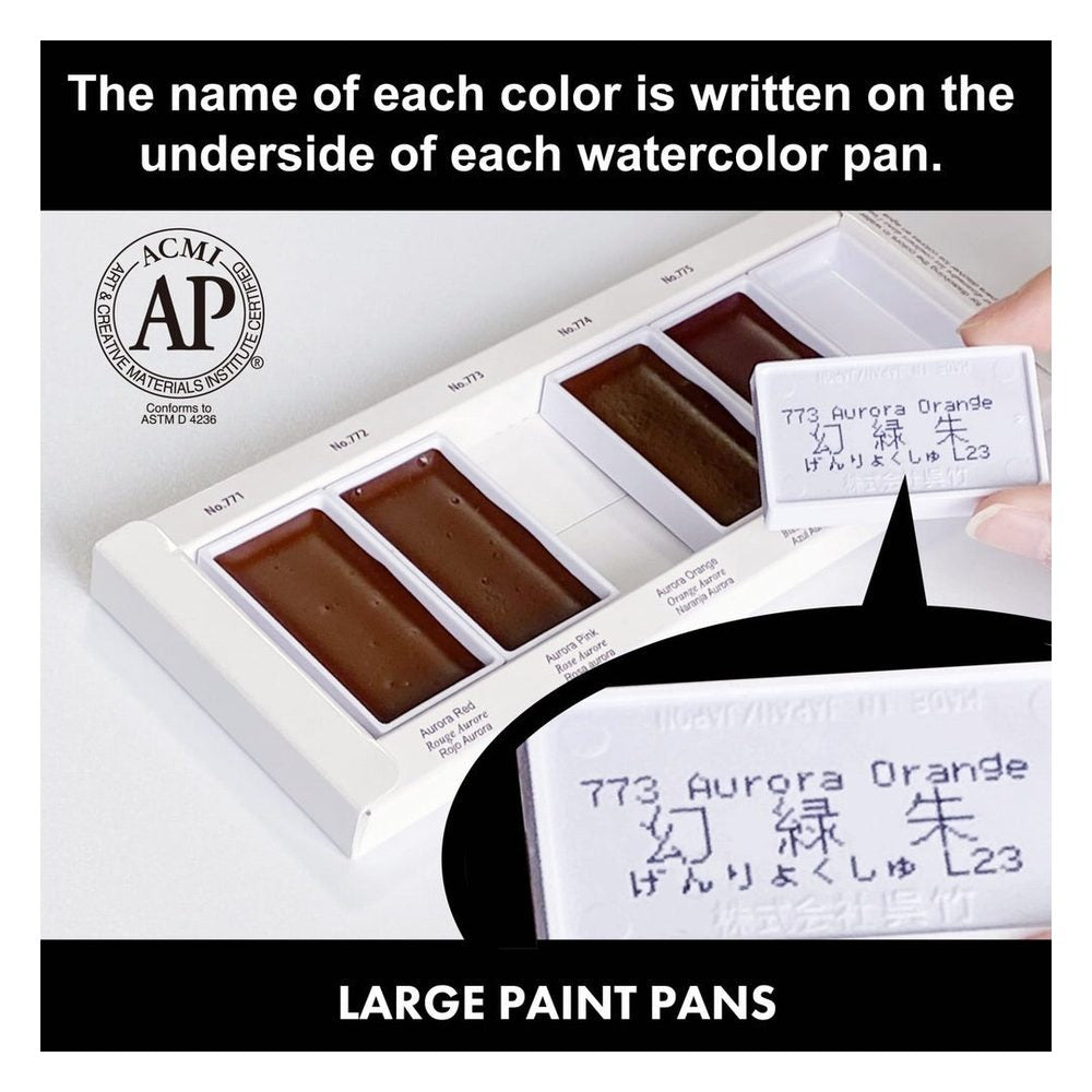 Kuretake Gansai Tambi granuláló akvarell festék készlet I. - 5 szín