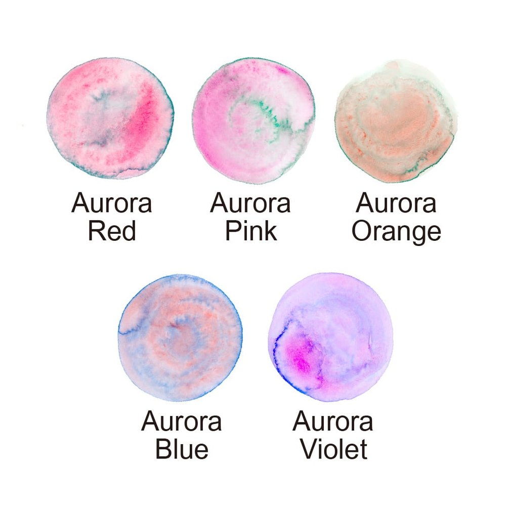 Kuretake Gansai Tambi granuláló akvarell festék készlet I. - 5 szín