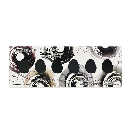Kuretake Gansai Tambi SUMI akvarell festék készlet - 6 szín