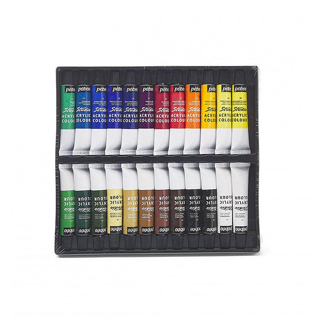 Pébéo Studio akrilfesték, 12 ml - 24 db-os készlet