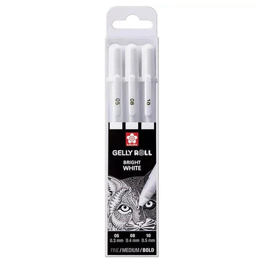 Sakura Gelly Roll fehér zselés toll készlet, 3 db-os