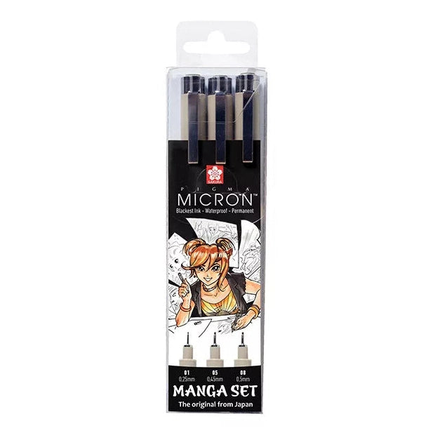 Sakura Pigma Micron Manga 3 db-os készlet