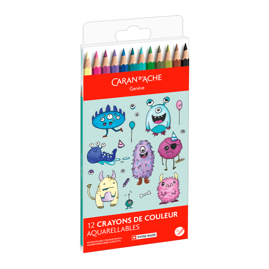 Caran d'Ache Swisscolour Kawaii akvarell ceruza szett - Mókás szörnyek