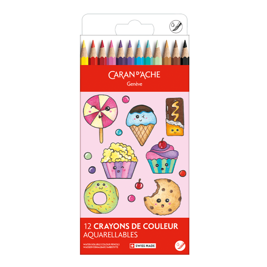 Caran d'Ache Swisscolour Kawaii akvarell ceruza szett - Cukorkavilág